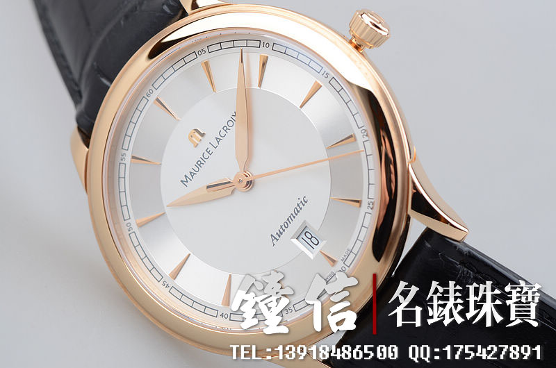 艾美典雅玫瑰金大三针日历LC6008-PG101-130