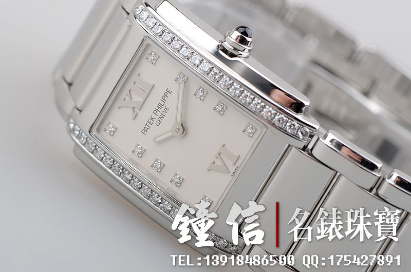 已售出【98新】百达翡丽Twenty-4石英镶钻钢带4910/10a-011