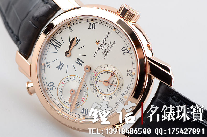 江诗丹顿马耳他玫瑰金三针分离42005/000r-9068