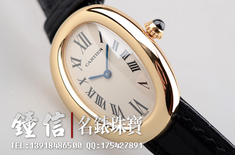 已售出【95新】卡地亚黄金鹅蛋型1954流金岁月系列石英女表
