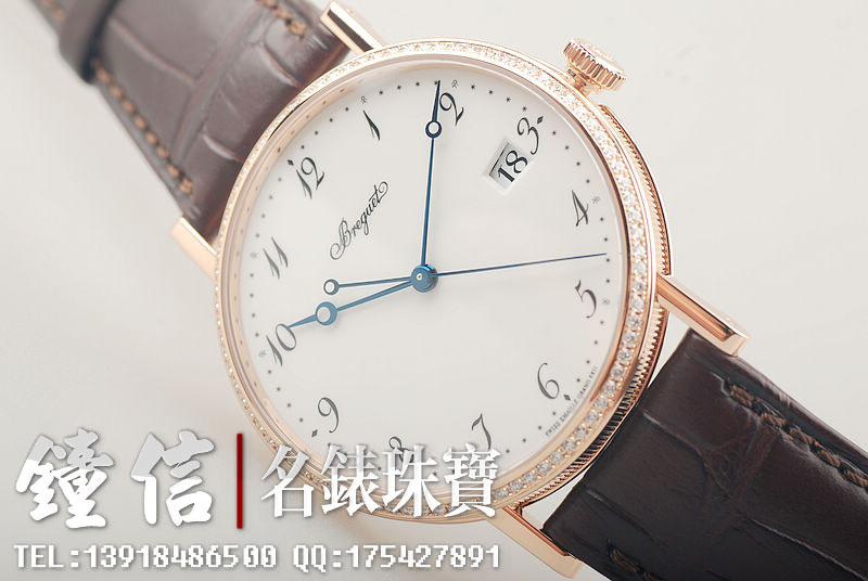 宝玑玫瑰金镶钻大明火珐琅盘5178br/29/9v6