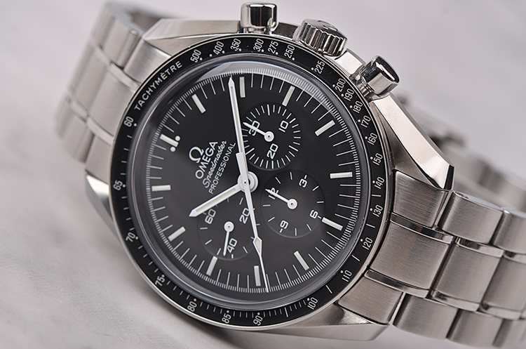 【98新】欧米茄超霸登月黑面计时手上链男表311.30.42.30.01.005