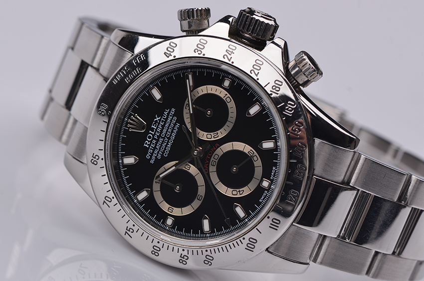 已售出【98新】劳力士迪通拿黑盘计时自动男表116520盒证齐 P头幼针MK1