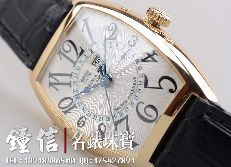 已售出【97新】法兰克穆勒黄金年历自动机械皮带男表2852 MC