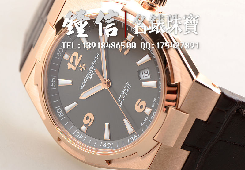 江诗丹顿纵横四海玫瑰金机械男表47040/000R-9666