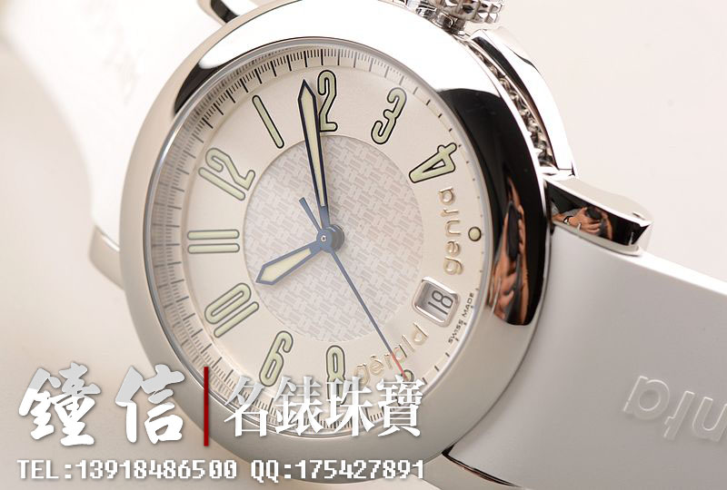已售出【99新】尊达白盘大三针日历38MM自动机械胶带女表