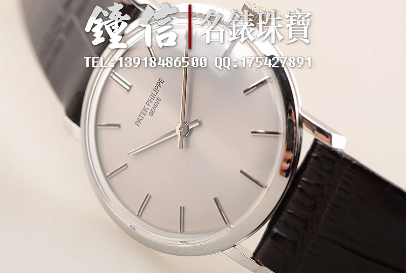 已售出【古董表】百达翡丽白金两针手上链超薄机械REF.3468 有纸有保养