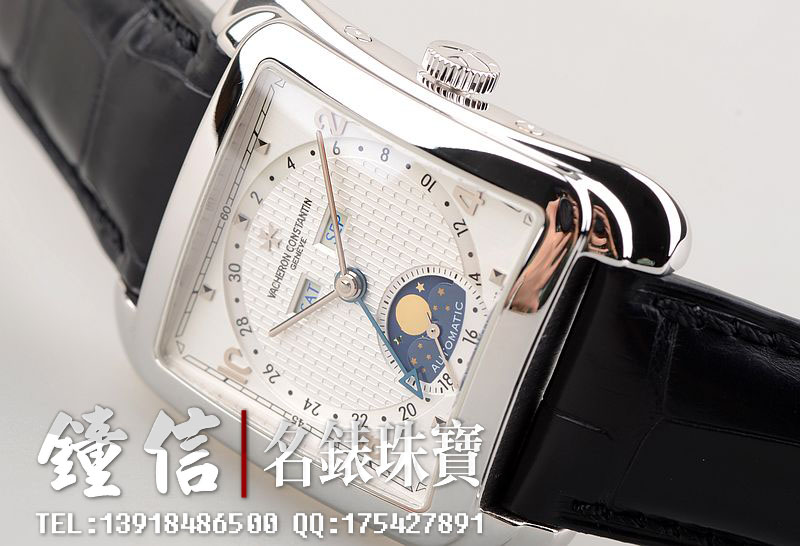 已售出【97新】江诗丹顿历史名作白金全历月相机械男表47300/000g-9064