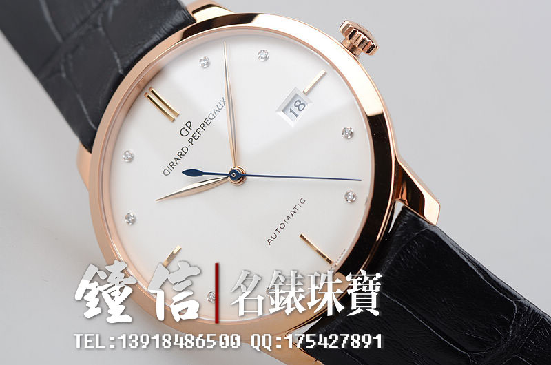 芝柏1966玫瑰金镶钻大三針49525-52-1A1-BK6A