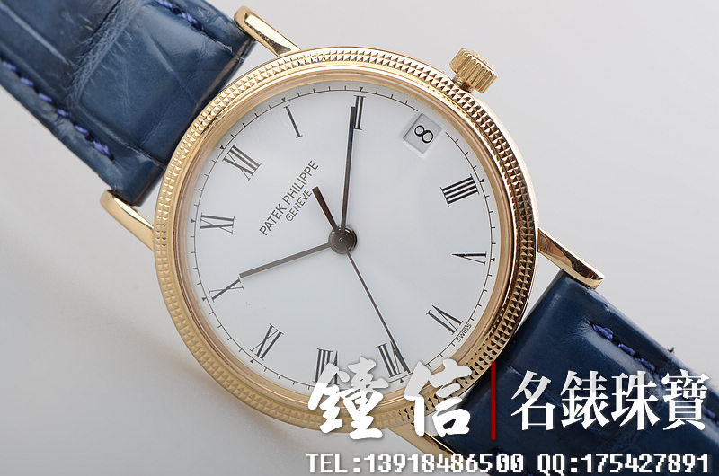 已售出【97新】百达翡丽黄金大三针自动机械皮带男表3802/200