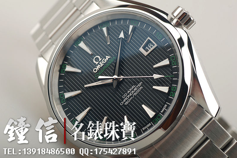 欧米茄海马8500硅游丝绿字高尔夫231.10.42.21.01.001