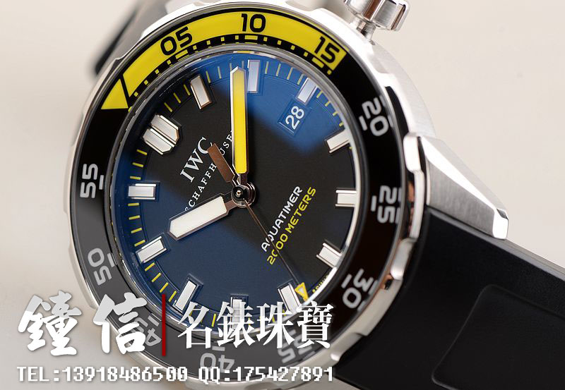 已售出【97新】IWC万国海洋时计2000M防水自动机械胶带男表IW356810