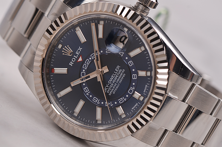 已售出【国行全新】劳力士天行者蓝面年历GMT自动钢带男表326934盒证齐