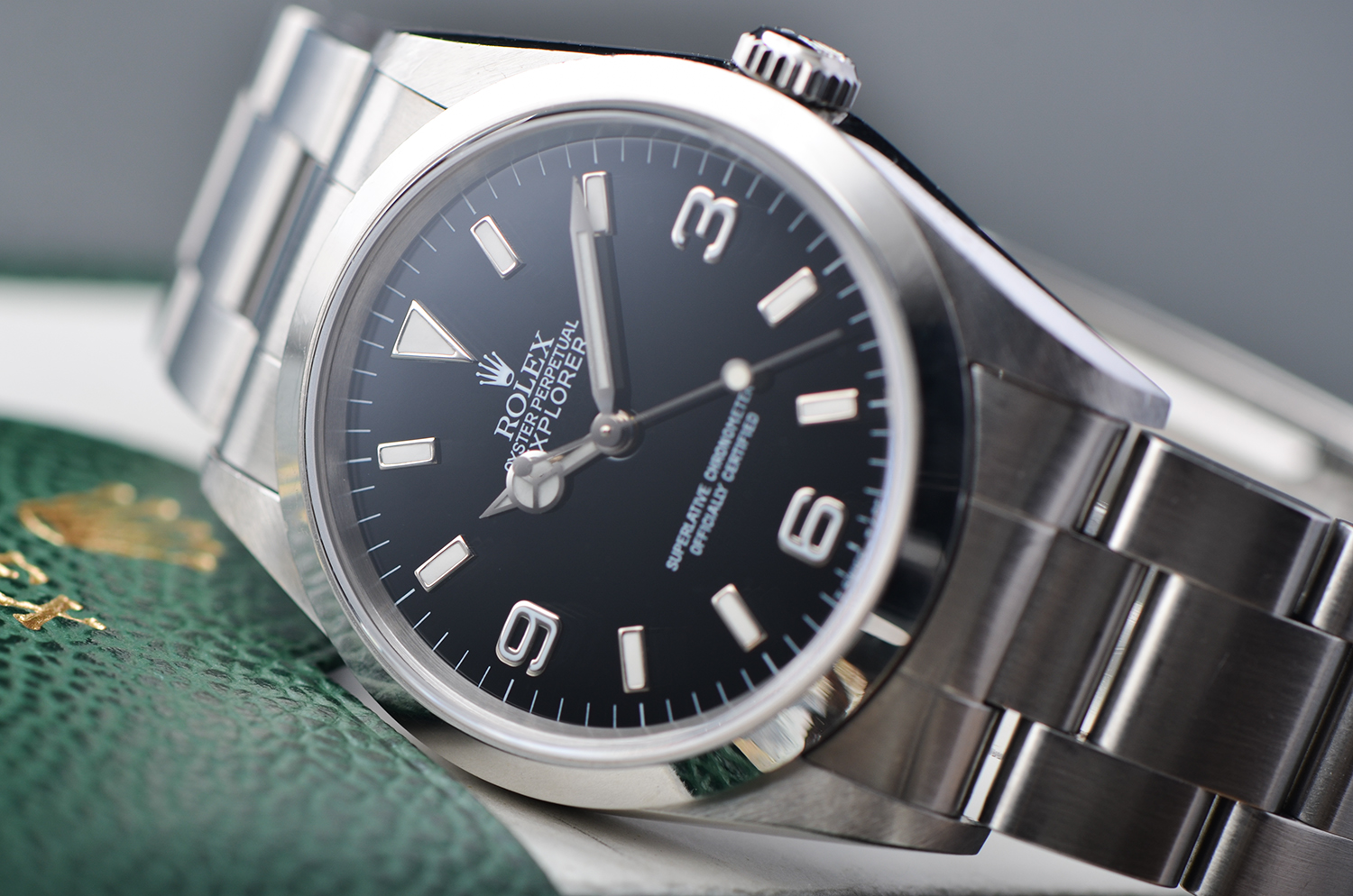 【中古美品】劳力士探险家型大三针36MM自动钢带男表14270有纸