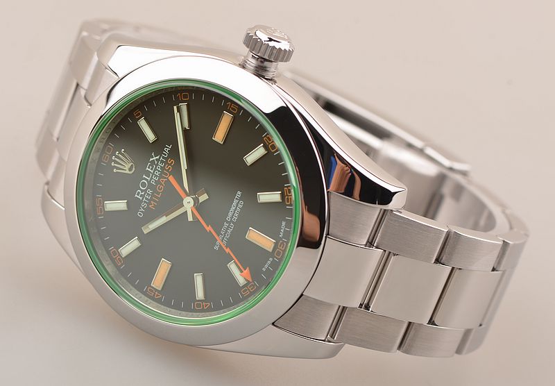 已售出【97新】劳力士麦格拉斯绿玻璃闪电针自动机械钢带男表116400GV