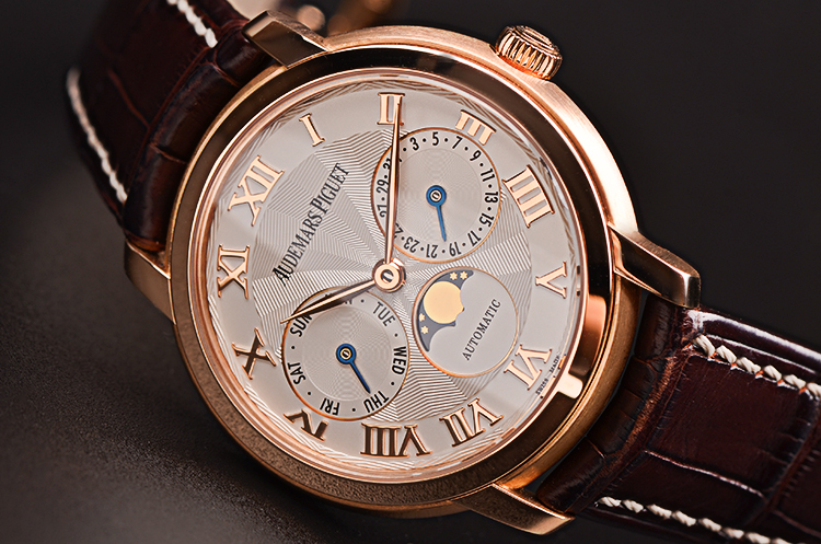 已售出【97新】爱彼艾迪玛系列玫瑰金双历月相腕表26250OR.OO.A088CR.01