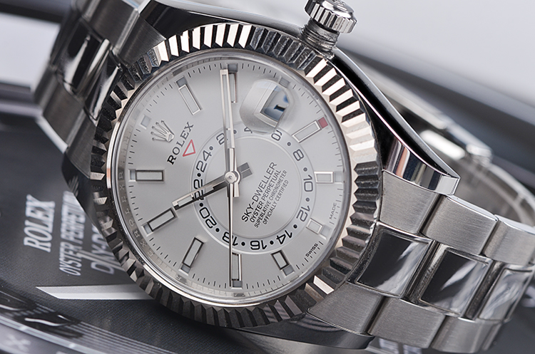 【98新】劳力士天行者系列白面年历GMT自动钢带男表326934盒证齐