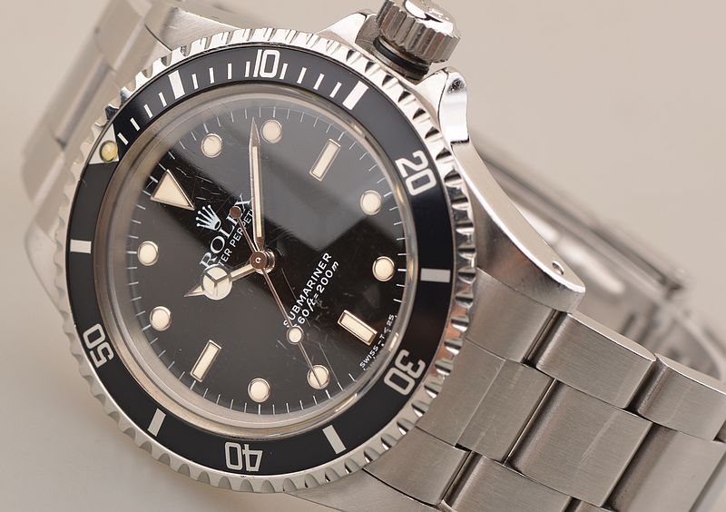 已售出【VINTAGE ROLEX】劳力士潜航者型无历黑水鬼5513全对期 L字头