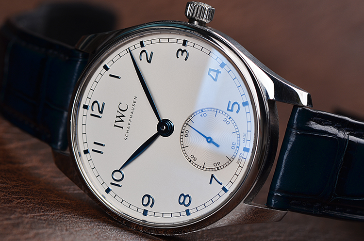 已售出【98新】万国葡萄牙白面小三针自动机械折叠扣男表IW358304盒证齐