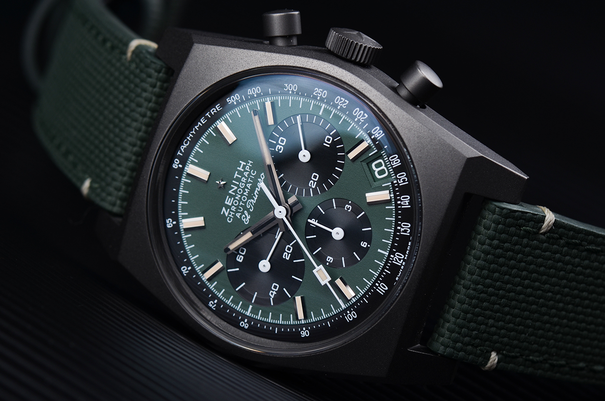 已售出【99新】真力时旗舰复刻版SAFARI计时男表97.T384.400.57.C856