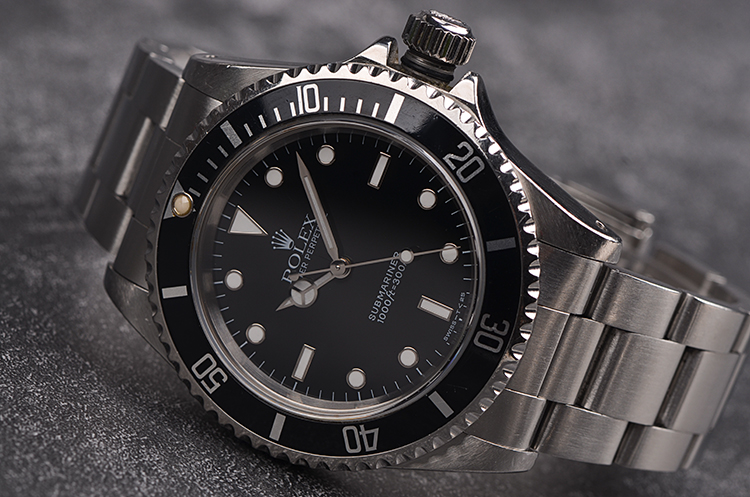 【95新】劳力士潜航者型无历黑水鬼大三针自动钢带男表14060