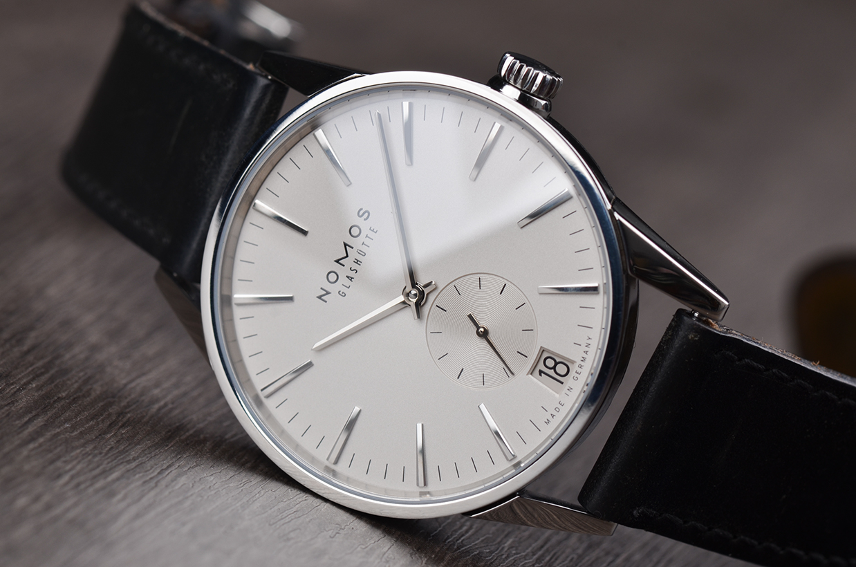 已售出【98新】NOMOS诺莫斯ZURICH小三针日历自动皮带男表802