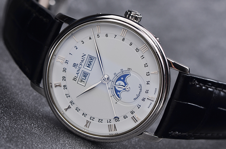 已售出【98新】宝珀Villeret全历月相4天动储自动男表6263-1127A-55有卡