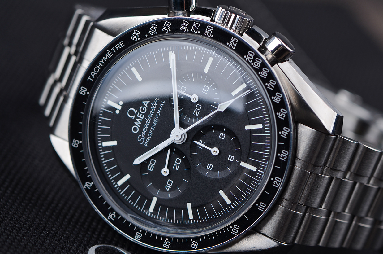 已售出【98新】欧米茄超霸3861机芯计时手上链男表310.30.42.50.01.001