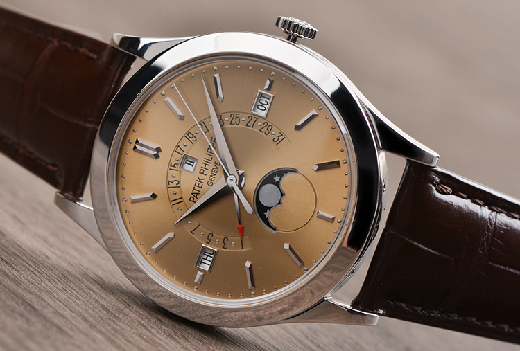 【98新】百达翡丽超级复杂功能时计PT950铂金万年历月相5496P-014