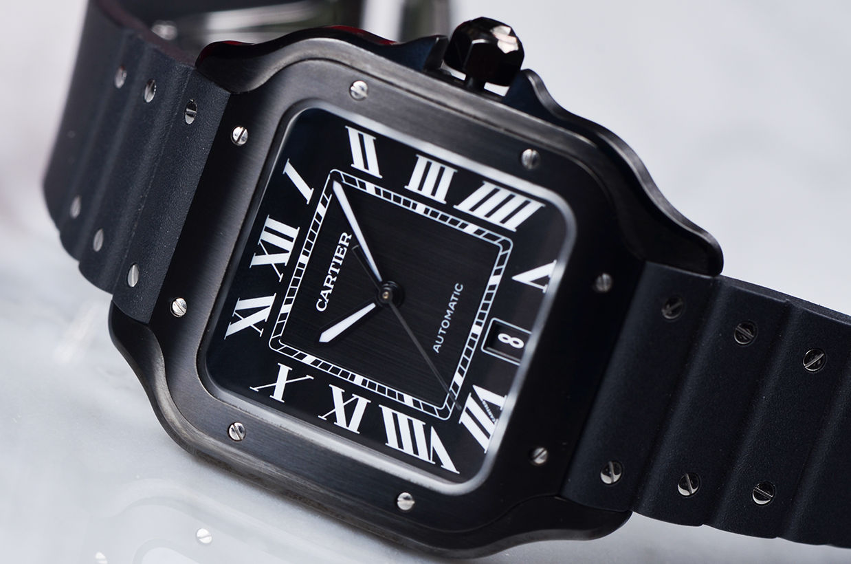 已售出【99新】卡地亚山度士新款ADLC钢大三针日历自动男表WSSA0039全套