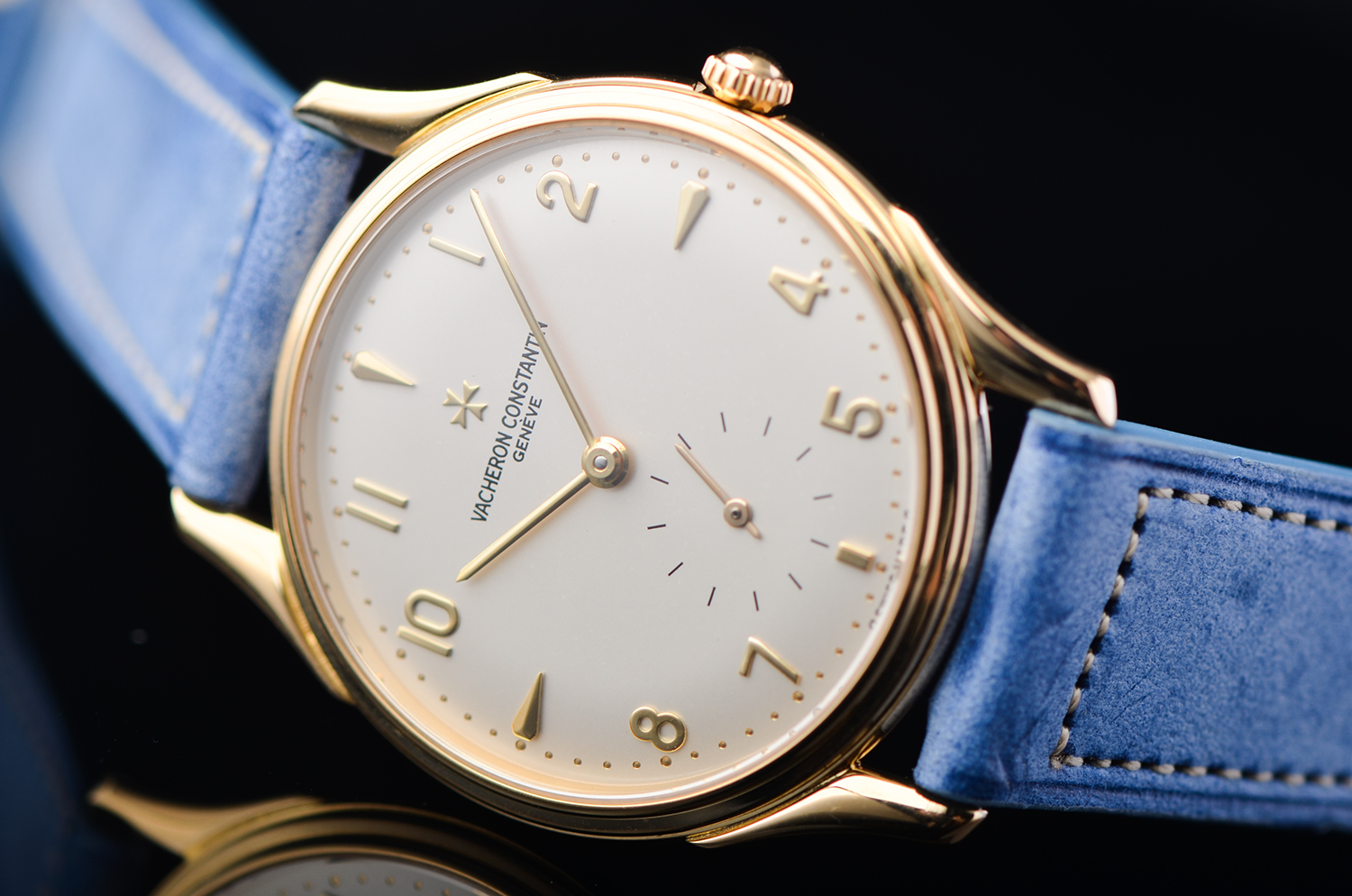 【98新】江诗丹顿历史名作黄金超薄小三针手上链腕表92239/000J