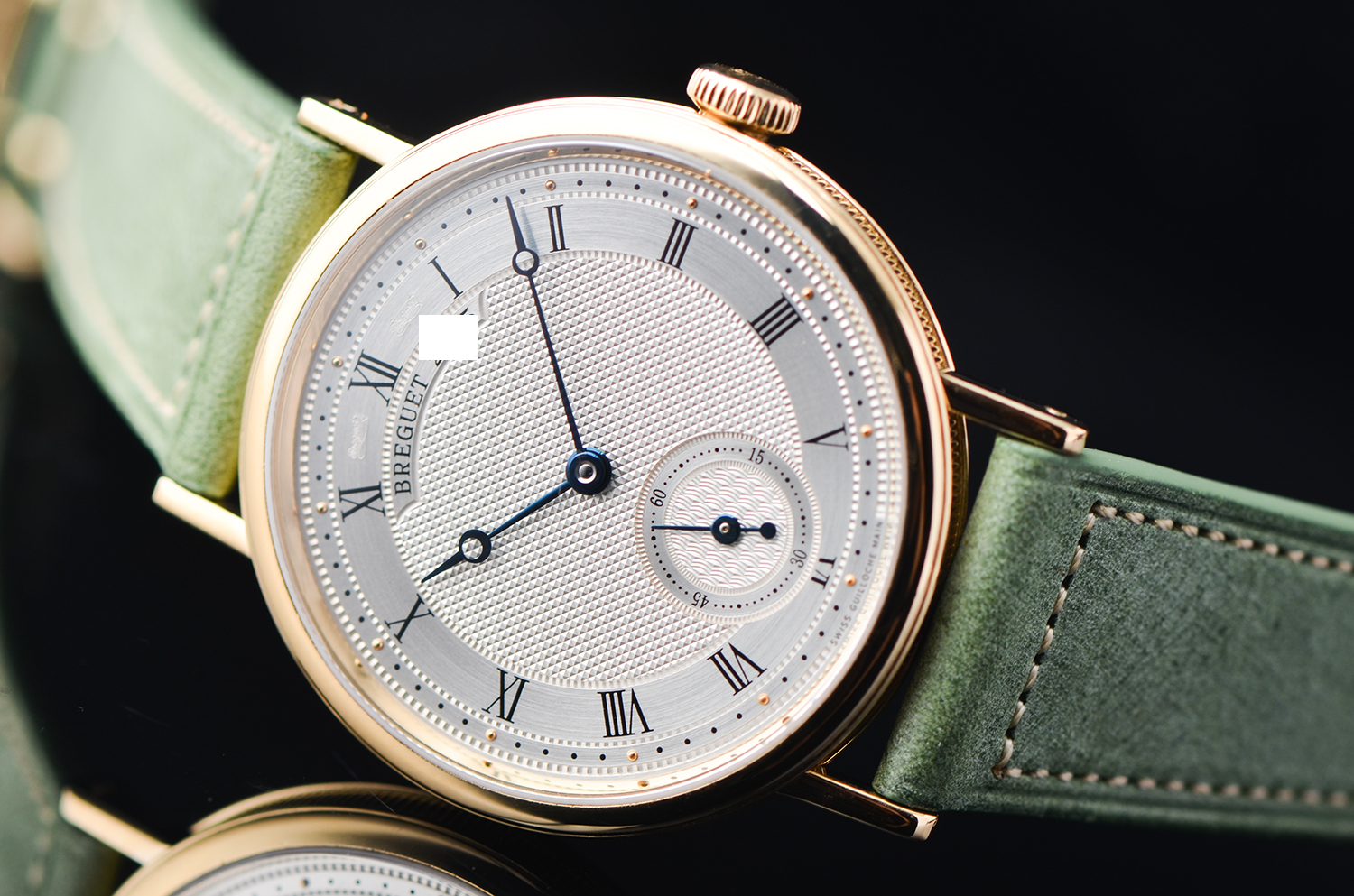 【98新】宝玑传承系列黄金小三针4天链皮带男表5907BA/12/984