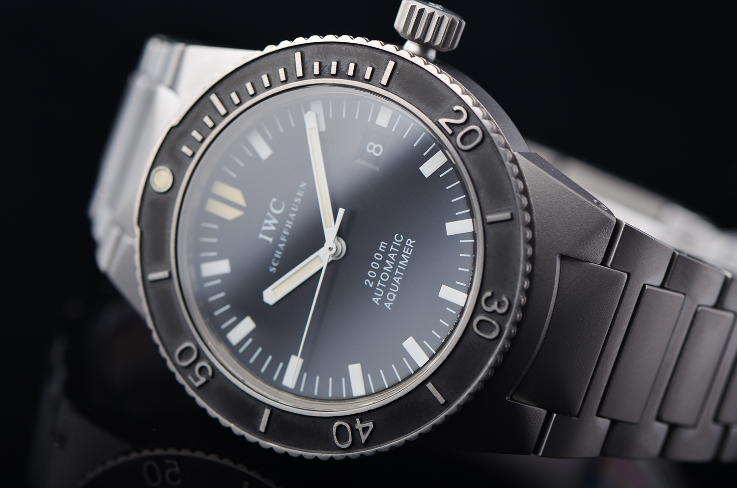 【98新】万国海洋时计钛金属2000米防水大三针自动男表IW353601