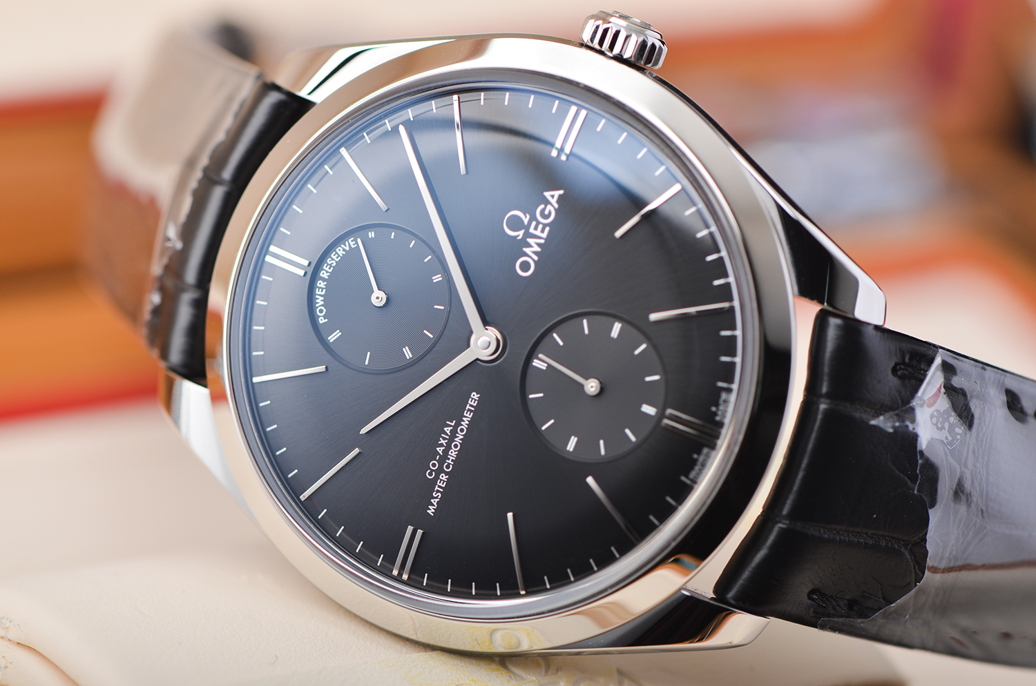 【国行全新】欧米茄碟飞黑盘动显手上链男表435.13.40.22.01.001