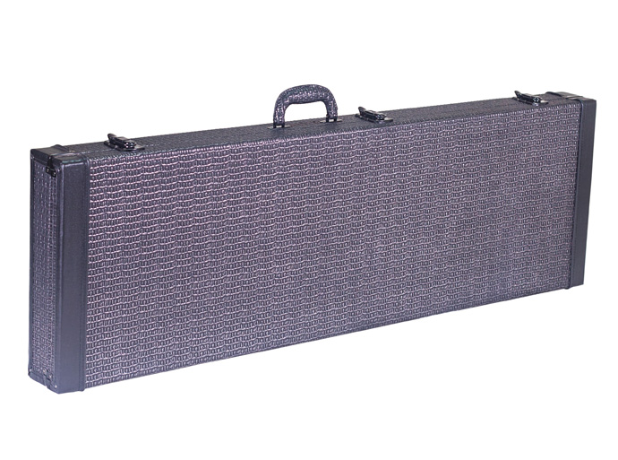 银色复古鳄鱼纹电贝司方箱