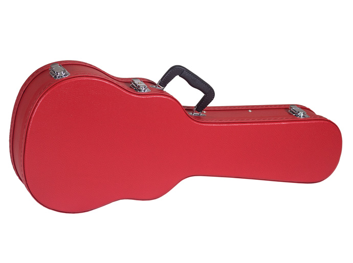 红色细荔枝纹24寸尤克里里箱