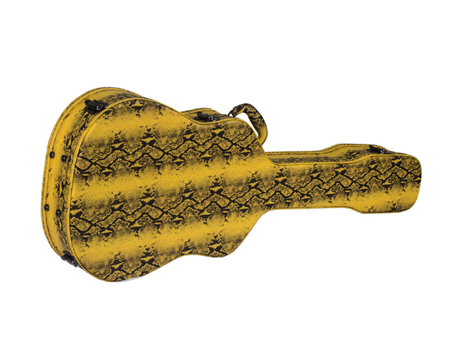 黄色蛇纹12弦民谣箱