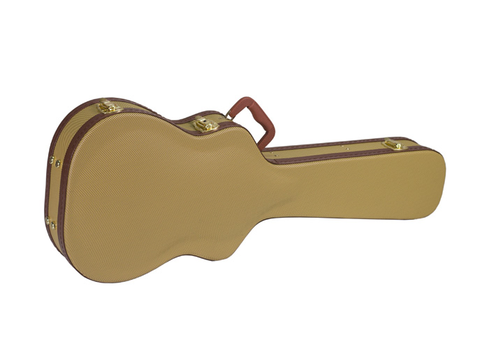 黄色斜纹布34寸拱面古典