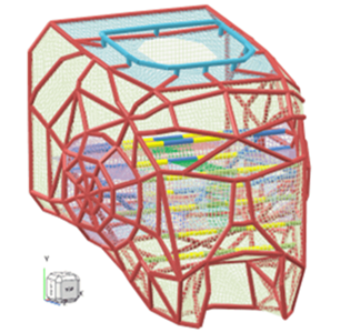 Altair® HyperStudy® 优化使用的低保真 1D 梁和壳单元模型