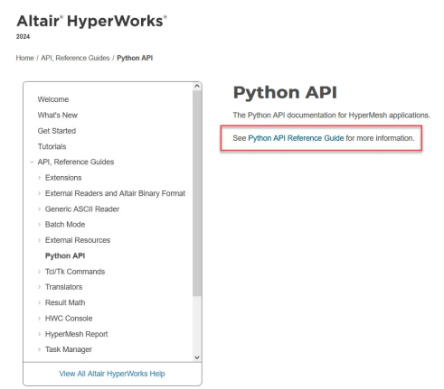 如何在HyperMesh运行Python脚本及查找Python API帮助