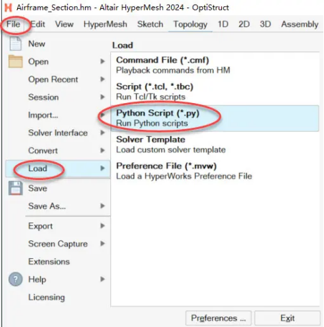 如何在HyperMesh运行Python脚本及查找Python API帮助