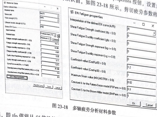 多轴疲劳分析材料参数