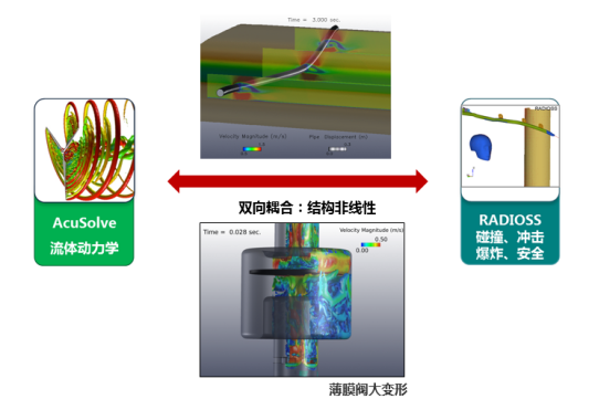 图-流体和非线性柔性体耦合分析