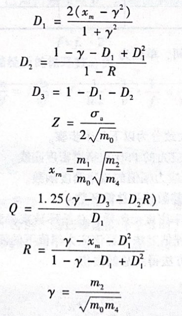σ为应力幅值，D,、D,、D、Q、R、Z分别为