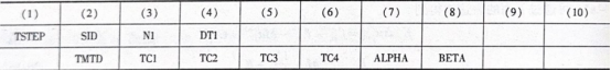 TSTEP 卡片定义