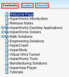 HyperWorks 帮助文件界面与使用方法_Altair帮助文档