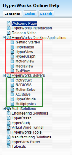 HyperWorks 帮助文件界面与使用方法_Altair帮助文档