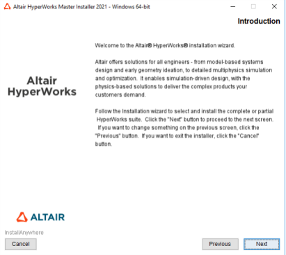 Windows系统HyperWorks2021安装HyperWorks