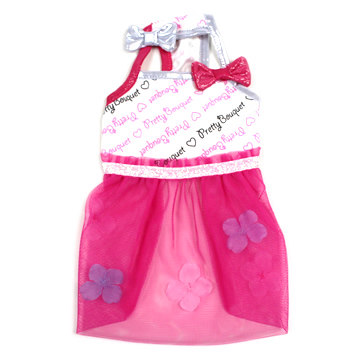 日本PET PARADISE 宠物PB系列枚红色公主蓬蓬裙