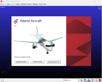 Adams/Aircraft界面